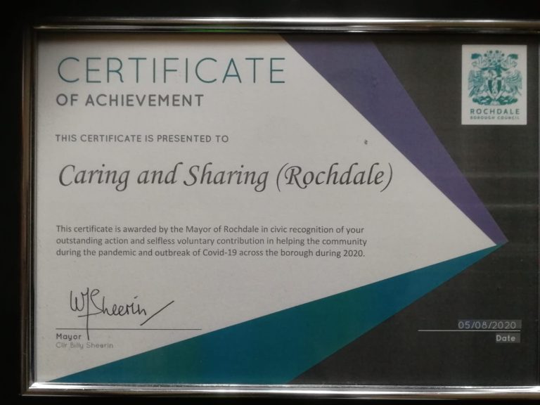 Certificate Of Achievement (Rochdale Borough Council)