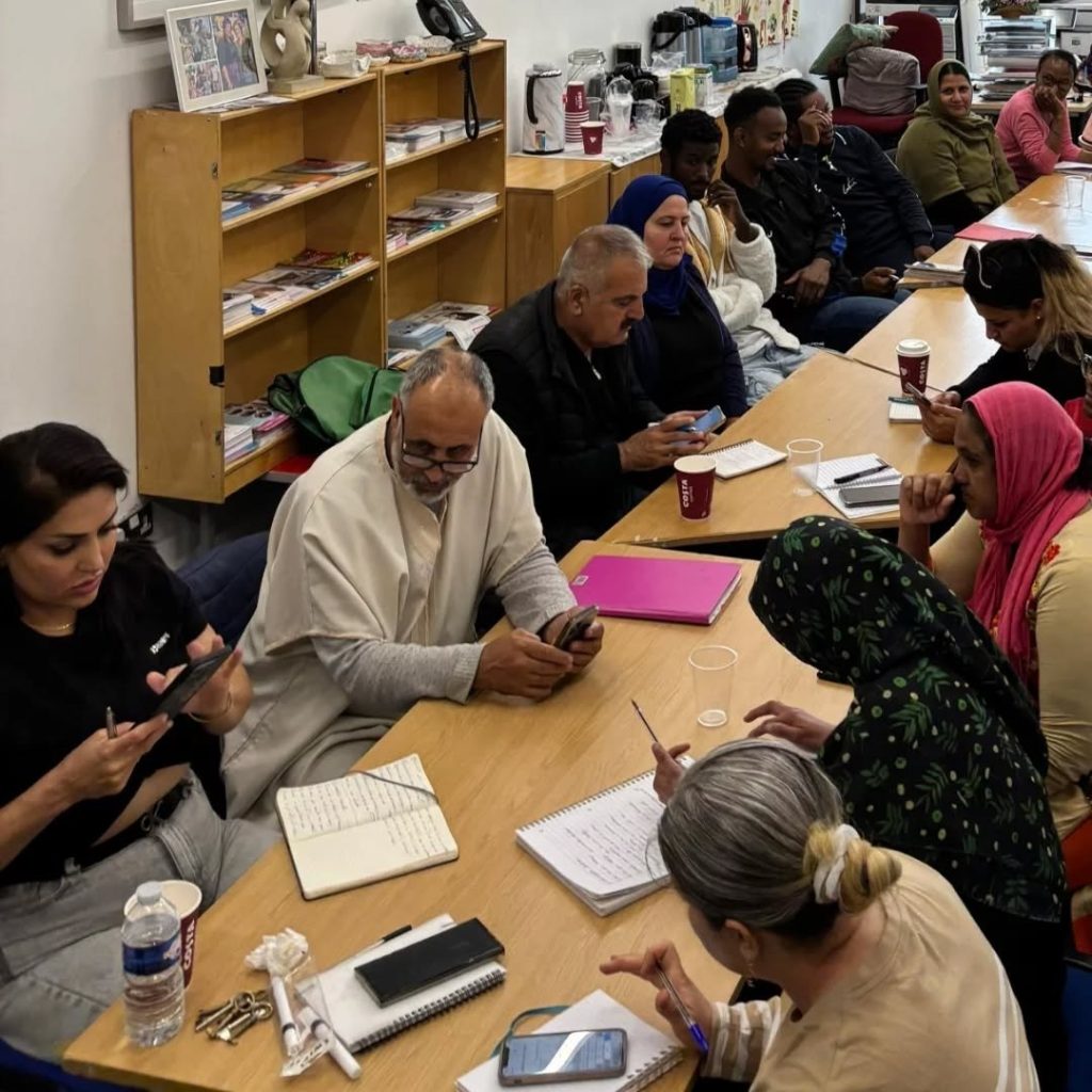 Learning English during CAS Rochdale ESOL class