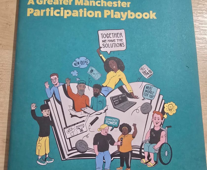 Cover of the GM Participation Playbook at the Greater Manchester launch.