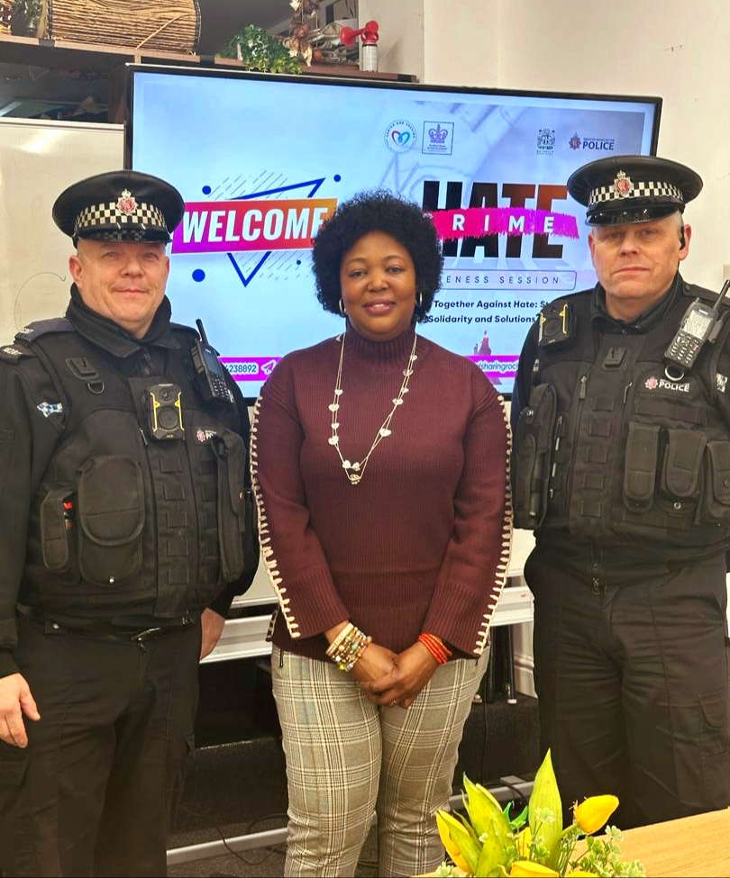 CAS CEO with officers from Greater Manchester Police