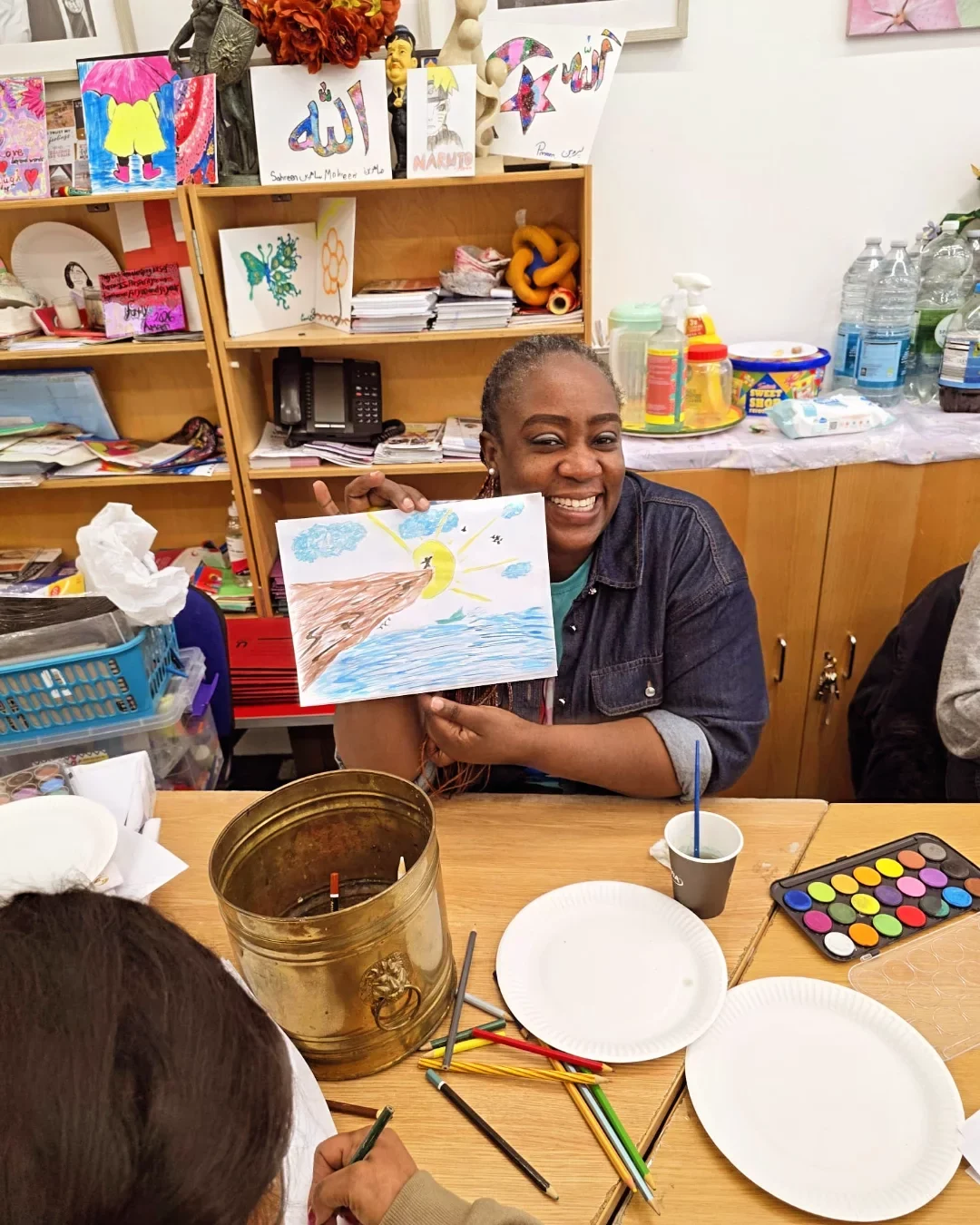 CAS facilitator showcasing creative arts project as part of Creative Connection programme