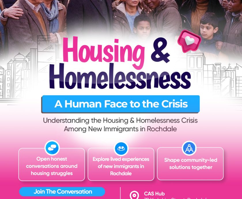 CAS Rochdale housing and homelessness community event supporting immigrants in Rochdale