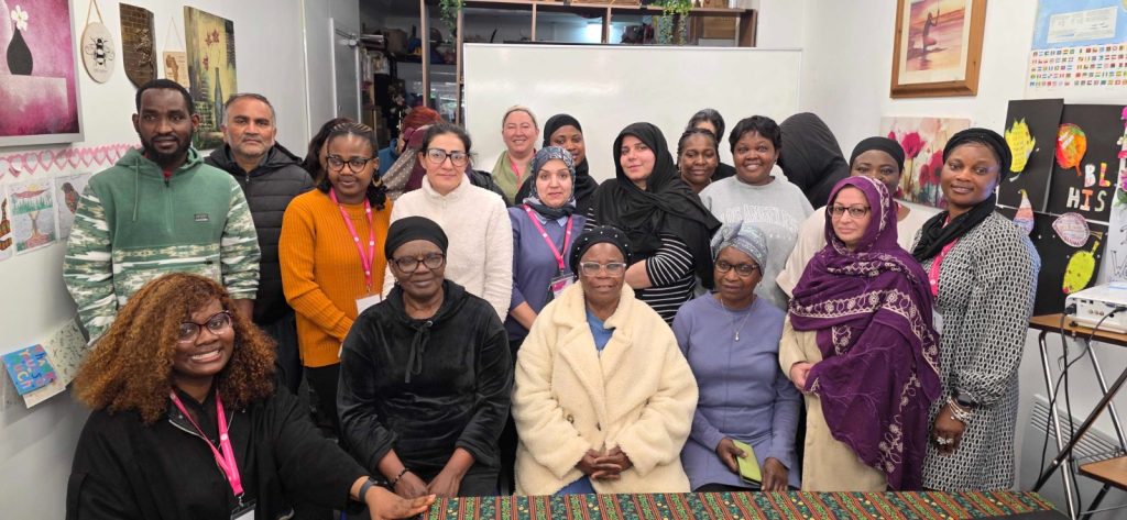 Participants and facilitators at Humanity Project Assembly One in Rochdale after the community housing discussion session.