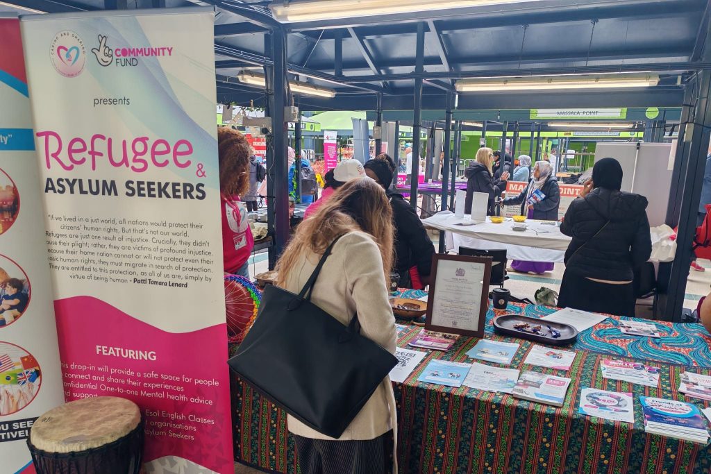 CAS team engaging with visitors at stand
