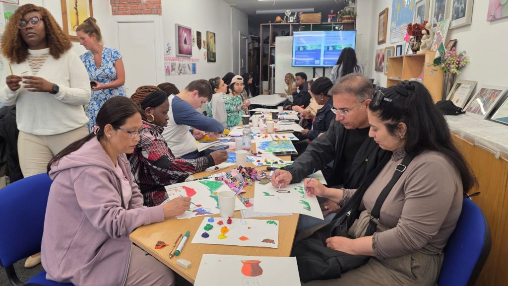 Participants engaging in creative activities.