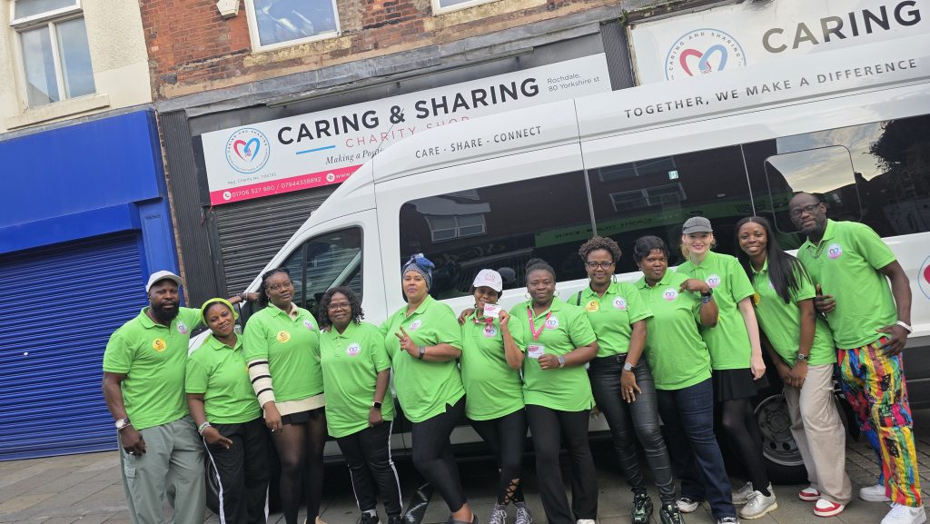 Caring and Sharing Rochdale staff with the new community minibus