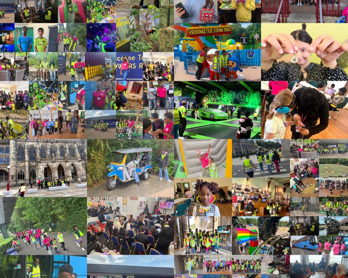 Collage of children taking part in HAF 2026 activities in Rochdale