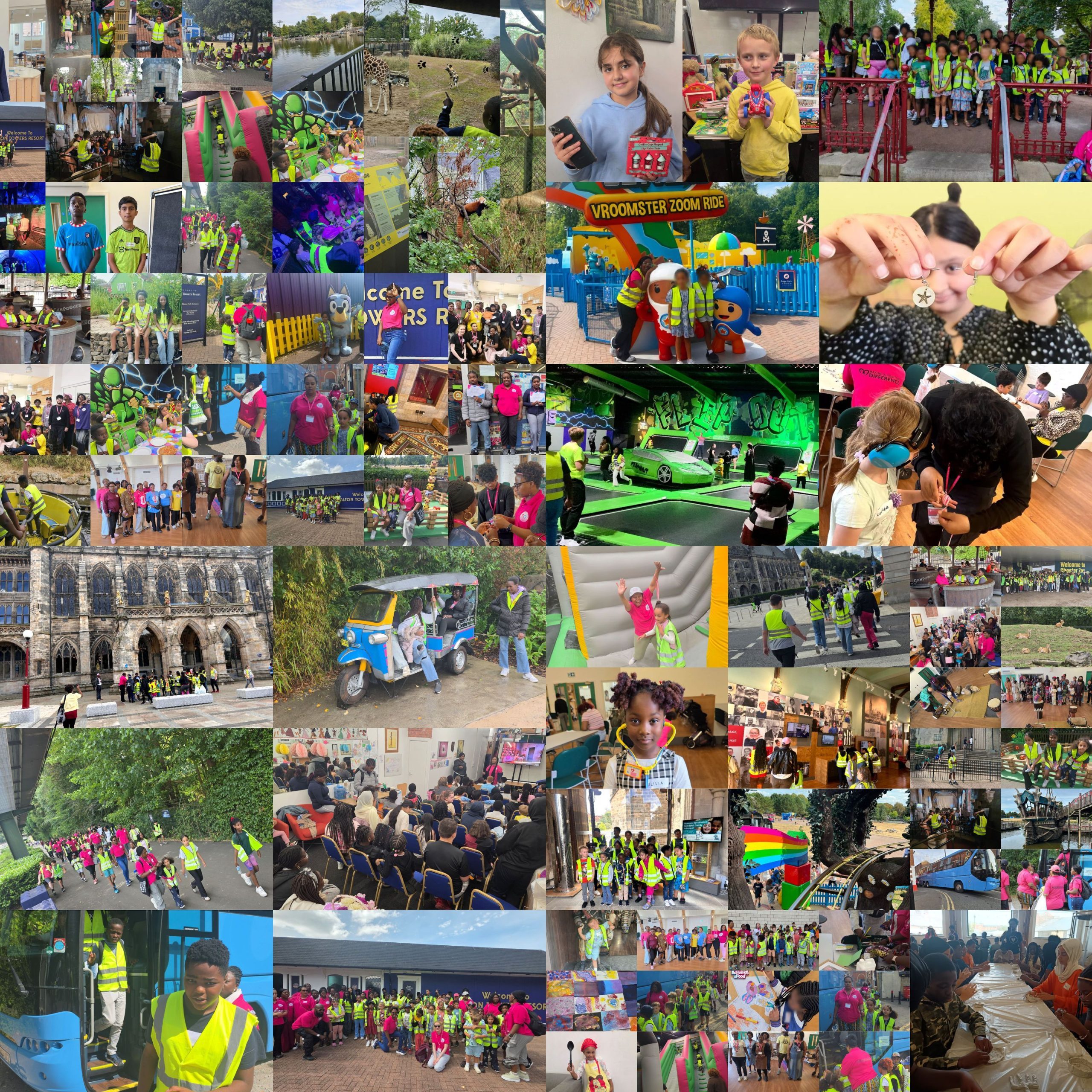 Collage of children taking part in HAF 2026 activities in Rochdale