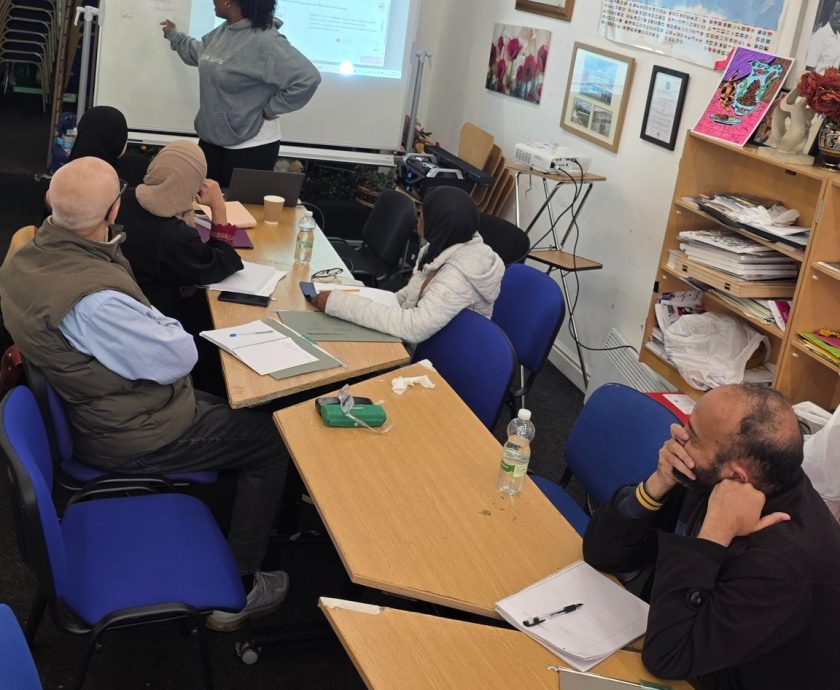 CAS learners taking part in an ICT workshop on online safety.